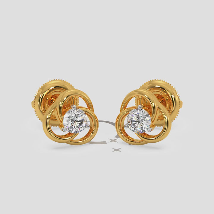 Luxury infinity-inspired stud earrings