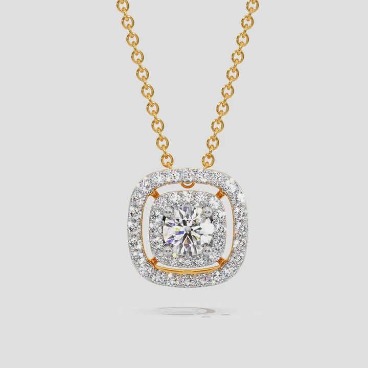 Gold diamond necklace